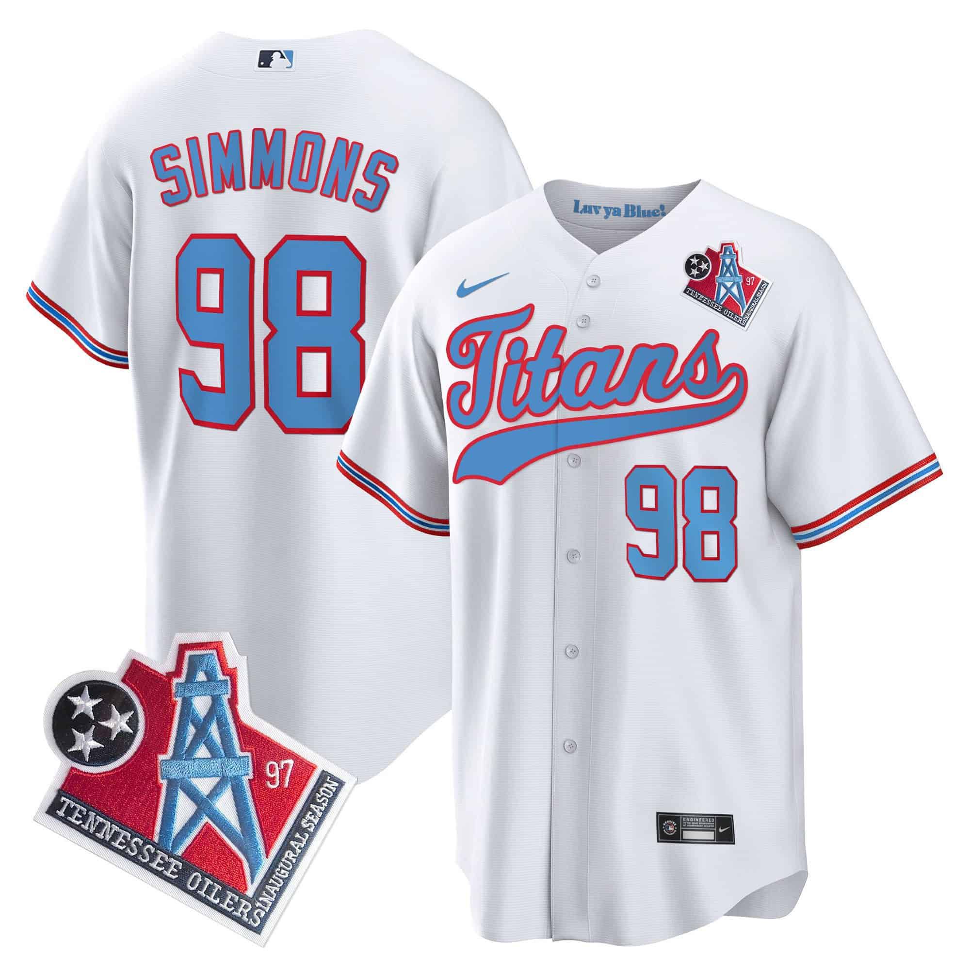 Men Tennessee Titans #98 Simmons White Nike 1997 Throwback Limited Cool Base NFL Jersey->indianapolis colts->NFL Jersey